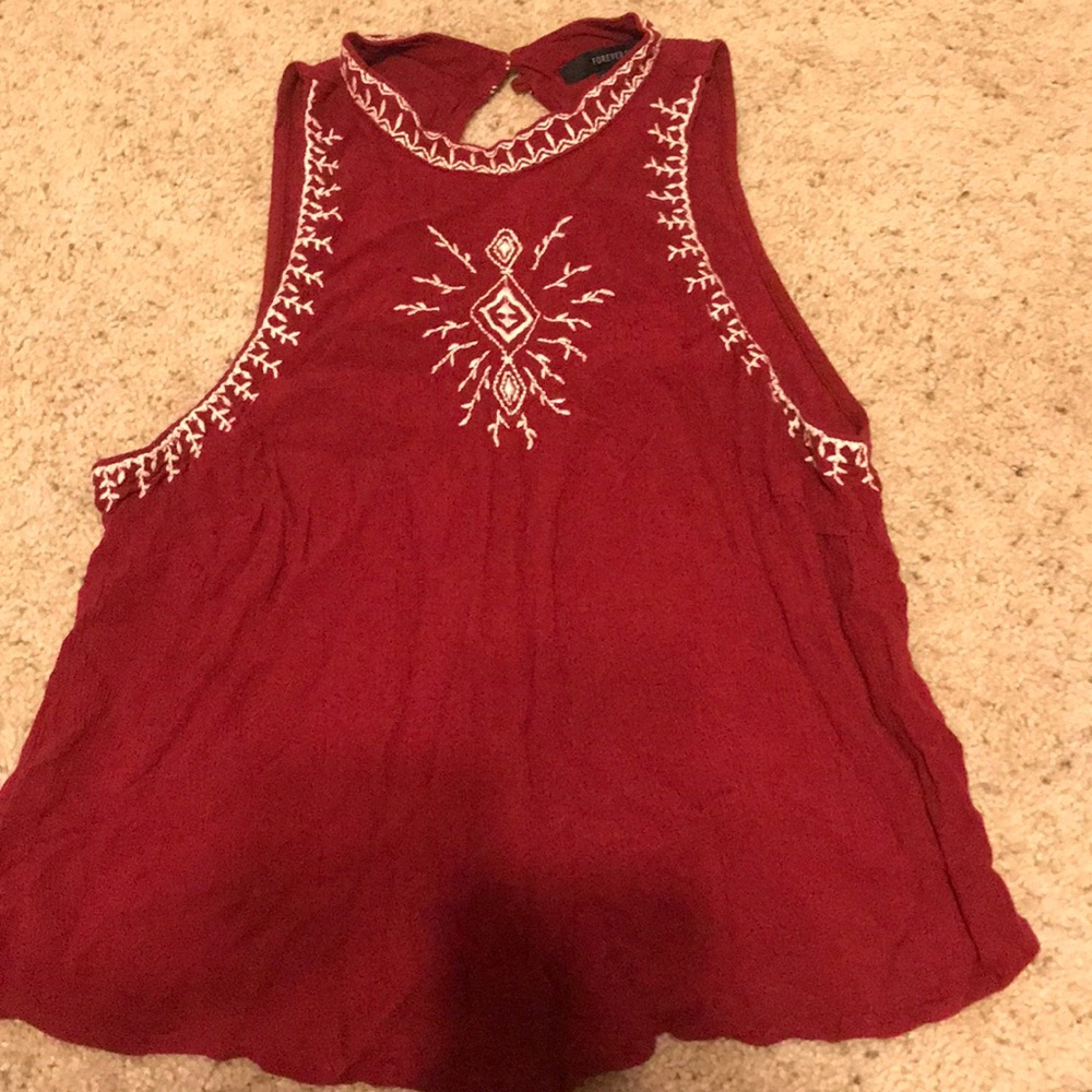 Embroidered tank top